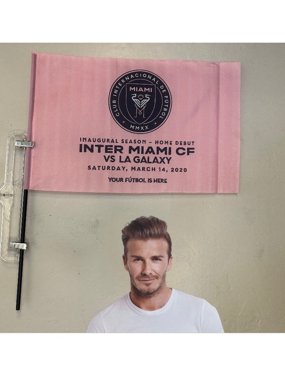 Intermiami CF Flag 3/14/20 1st season home debut game Vintage 15x24" Nylon